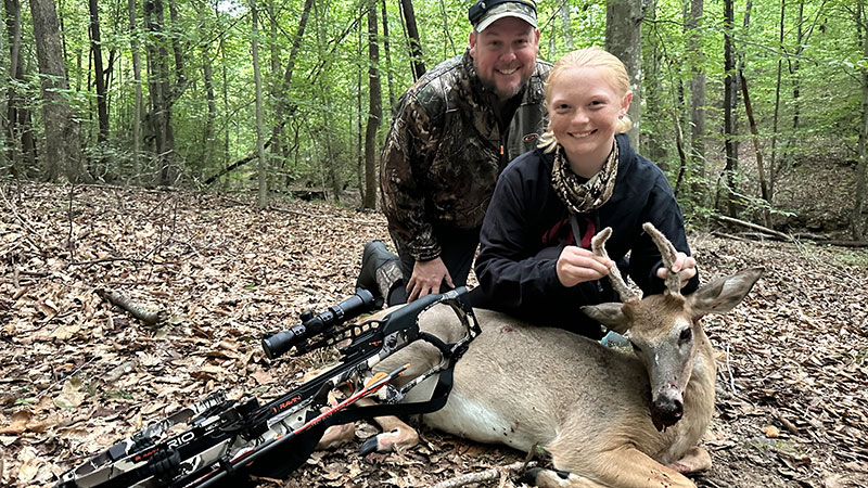 Zaydee Russell shot her first deer with her dad and the Ravin Crossbow.