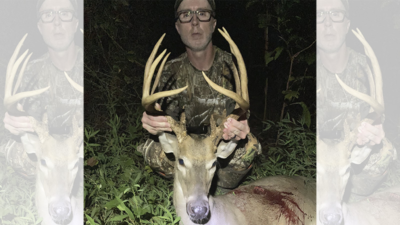 Wade Wilkins killed this tall-racked, 9-point buck in Wake County on Sept. 11, 2023.