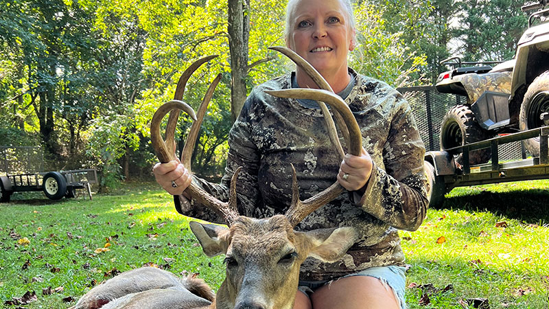 Cathy Icard killed a Lincoln County trophy buck on Sept. 16, 2023, during an evening hunt with her husband.