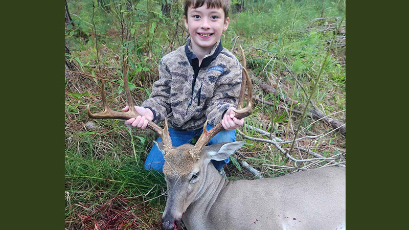 Alton Rogers Cantley, 9-years-old, killed this buck in Williamsburg County, SC on Sept. 16, 2023 while hunting with a youth model 7mm08.