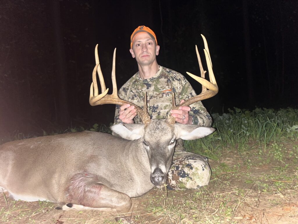 On Oct. 22, 2023, Adam Freeman harvested a Vance County 11-point buck that had been showing up on trail cameras since June.
