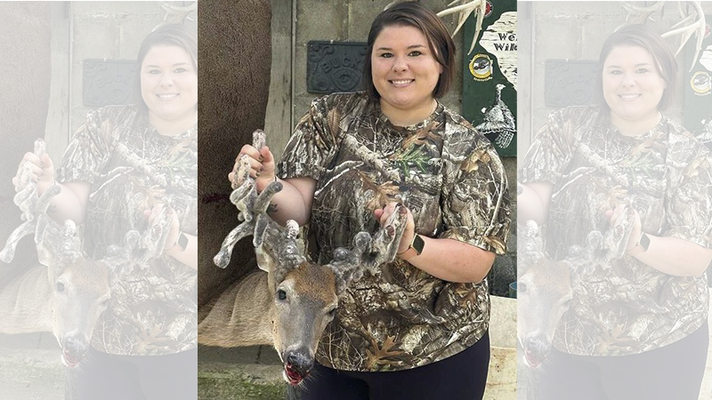 Jessica Gray was hunting in Dillon County, SC in late September 2023 when she killed a cryptorchid 16-point buck. 