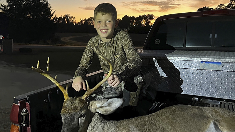 Landon Gasque of Latta, SC killed an 8-point buck that weighed 152 pounds in Dillon County on Oct. 27, 2023 during an evening hunt.