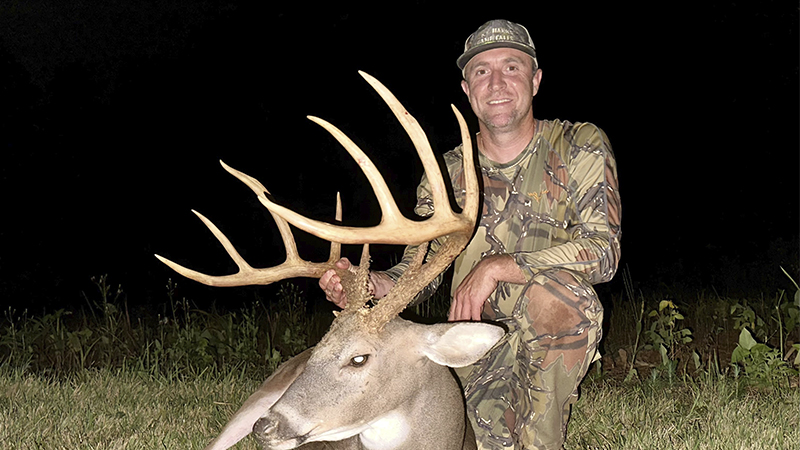 RJ Seiler killed a mainframe 10-point buck in Rockingham County that's been green scored at 162 inches on Sept. 24, 2023.