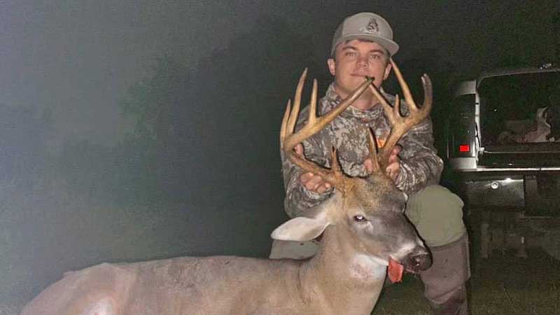 Derek Brumett took down this 190-pound, 13-point buck on Sunday evening out of Chesterfield County.