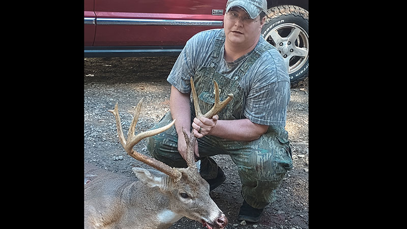 Brian Gibson killed a wide-racked 8-point buck in McCormick County, SC on Nov. 4, 2023 at 9:45 a.m. The buck came in looking for a fight.