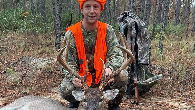 Chad Ray killed a 9-point brute of a buck in Hoke County, NC on Nov. 11, 2023.