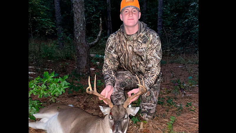 Brock West of Fayetteville, NC killed this Cumberland County buck on Oct. 21, 2023. The 7-point buck weighed 180 pounds.