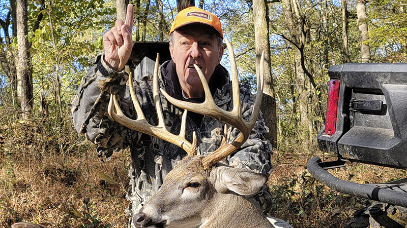 Jim Purser of Monroe, NC harvested a Union County giant buck on Nov. 2, 2023. The 81-year-old still enjoys the great outdoors.
