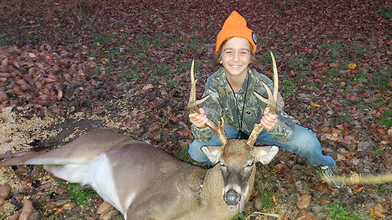 Thirteeen-year-old Levi Scott from Duplin County, NC killed a nice 10-point buck in Johnston County on Nov. 18, 2023.