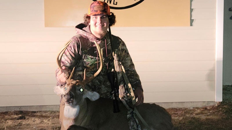 EJ Proctor shot his first big buck in Edgecombe County, NC on Friday Nov. 3, 2023.
