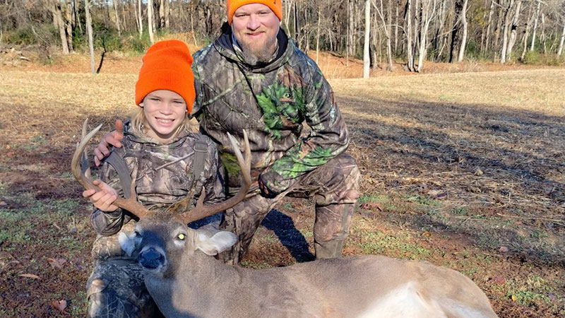 Hunter Leonard 9-years-old, killed this 7-point buck while hunting with his dad Scott Leonard on Thanksgiving morning, 2023.