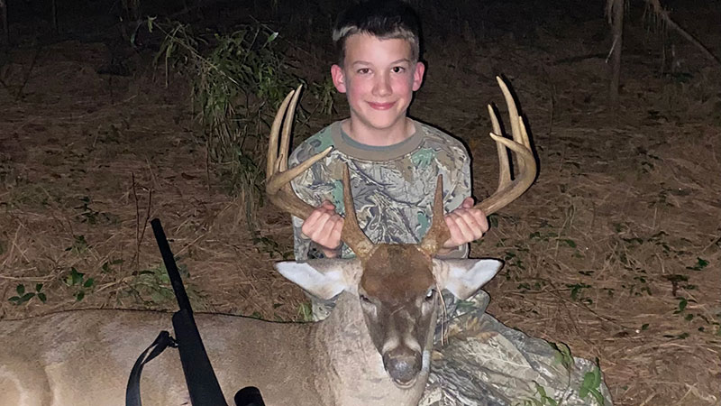 Stuart Kanagy killed a Barnwell County 10-point buck on Nov. 18, 2023 during an evening hunt with his dad.
