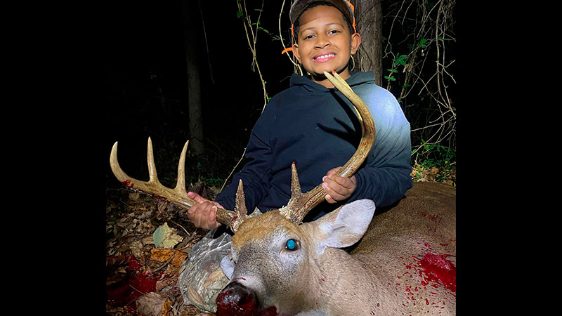 Eli Tucker’s first buck! Killed in Nash County, NC.
