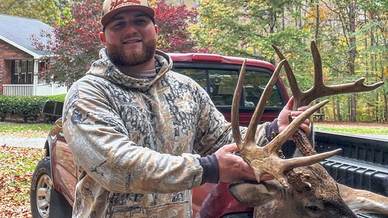 Tyler Cockman shot this Randolph County buck, his personal best, on Nov. 30, 2023 during an evening hunt with his muzzleloader.