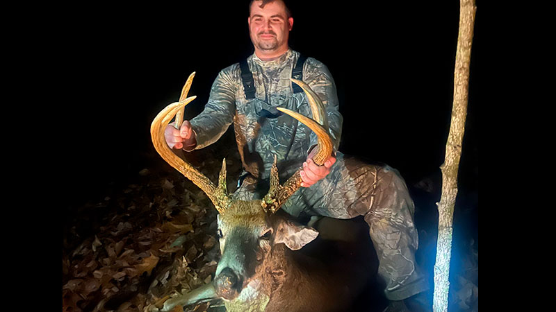 Vance Guerra killed a massive Person County buck on Nov. 16, 2023. He shot the deer with a .308.