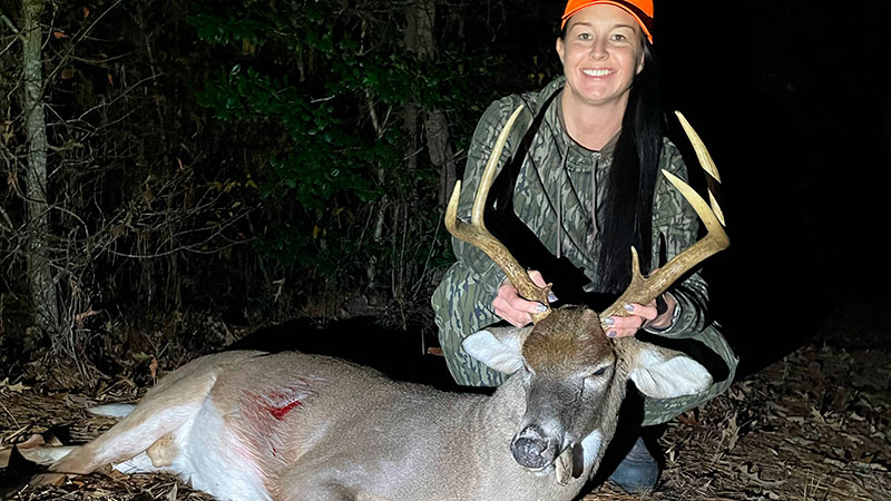 Misty Mason killed this Nash County, NC buck with a .270 rifle on Dec. 3, 2023.