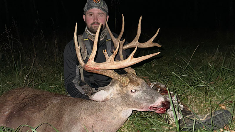John Elkins killed a big buck he nicknamed HERCULES on Dec. 5, 2023 in Stokes County, NC. The buck green-scored 164 3/8 inches.