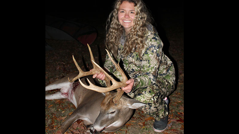 Ansley Vaughan of Timberlake, NC killed this 11-point buck with a CVA Wolf .50 cal blackpowder rifle during the 2023 season.