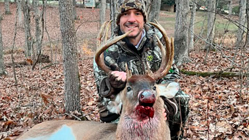 Michael Siuson killed a 13-point buck in Forsyth County, NC during the 2023 deer hunting season.