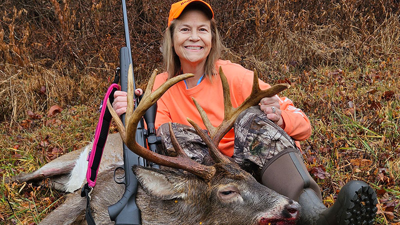 Lisa was blessed with her first trophy buck in Alleghany, NC on December 3rd 2023. 220 yard shot with her 7mm 08.