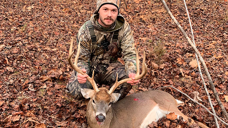 Eric West killed big 8-point buck after chasing it for 3 years on Dec. 22, 2023 at 7:30 a.m. in Iredell County, NC.