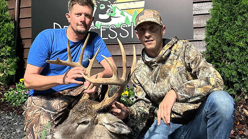 Dallas Dellinger of Charlotte, NC killed a 13-point buck in Montgomery County on Nov. 21, 2023 with his crossbow.