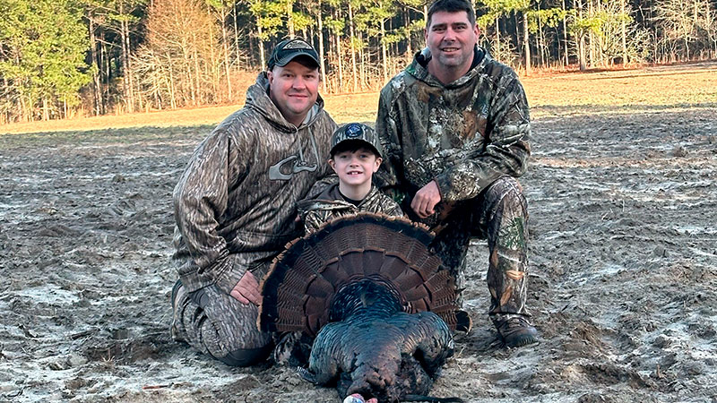 Mason Pitts kicked off his SC turkey season with a nice Kershaw County longbeard while huntin with his dad and uncle.