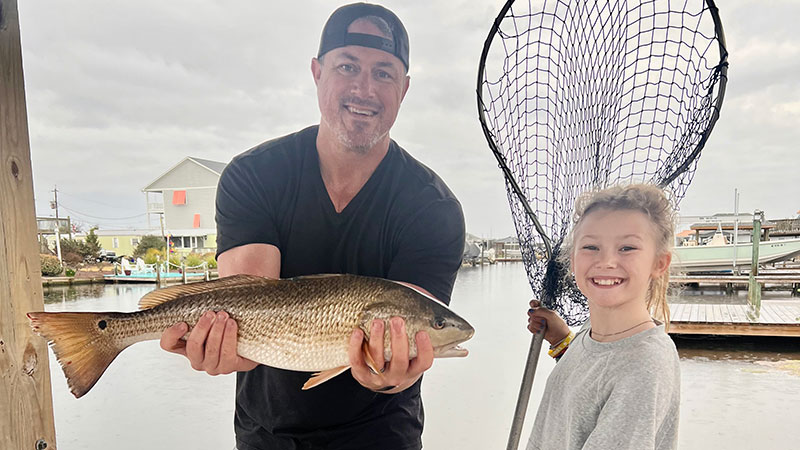 Chad and Graylyn-Brett Holland's red drum
