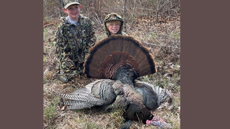 Hopson Gause, 7-years-old from Kingstree, SC got on the board for 2024! His gobbler had a 10-inch beard and 1-inch spurs.