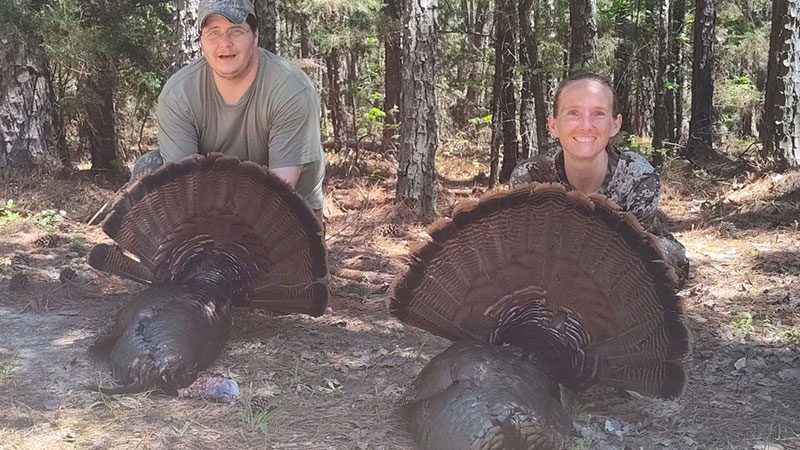Husband and wife double up on turkeys
