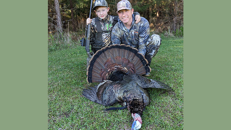Hunter Wall, 6-years-old, got his first turkey in Allendale County, SC using a .410.