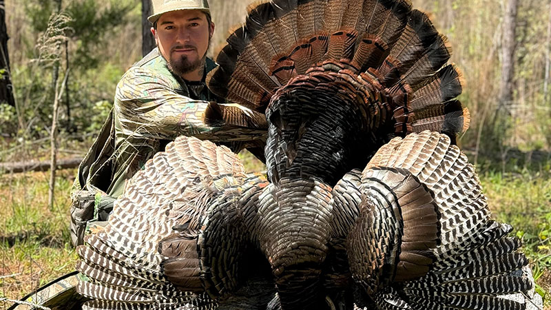 Zack Perez killed this gobbler during the 2024 turkey hunting season.