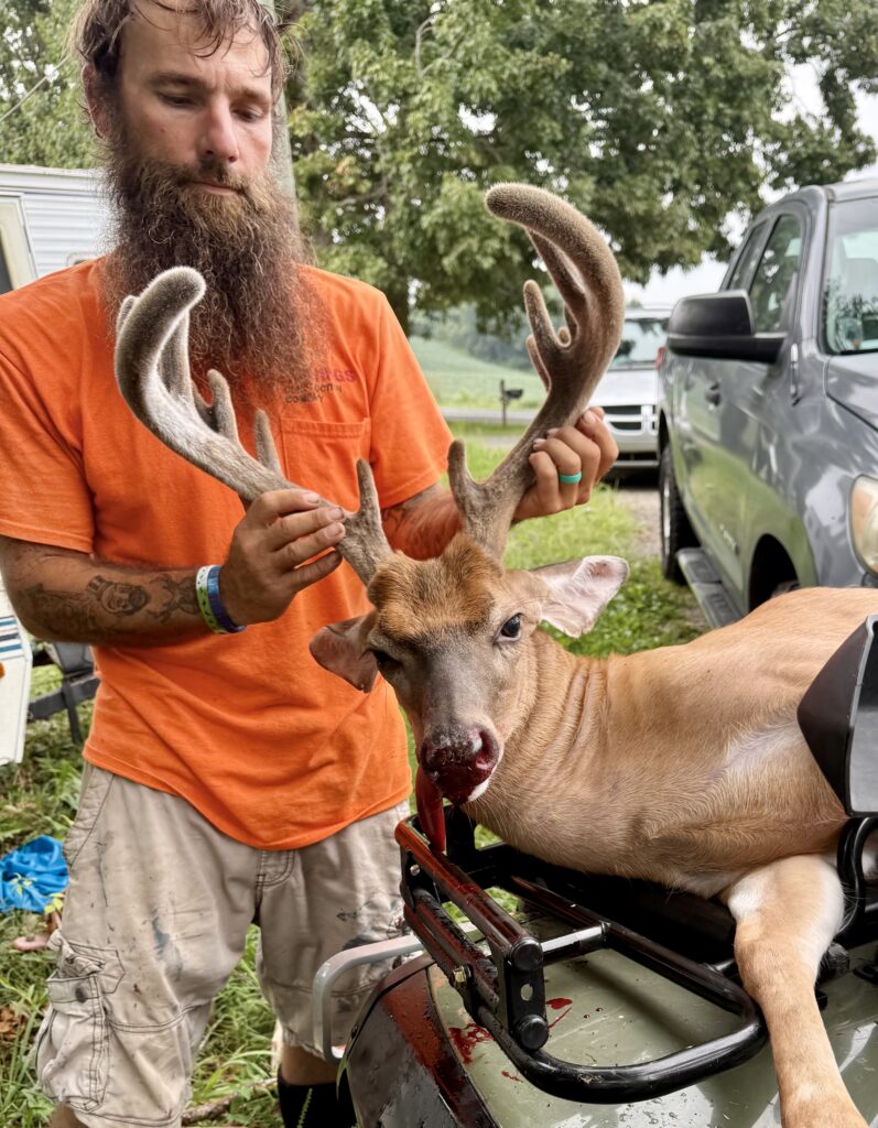 Micheal Reinhardt of Dobson, NC killed a 15-point buck in Surry County, NC on Aug. 22, 2026.