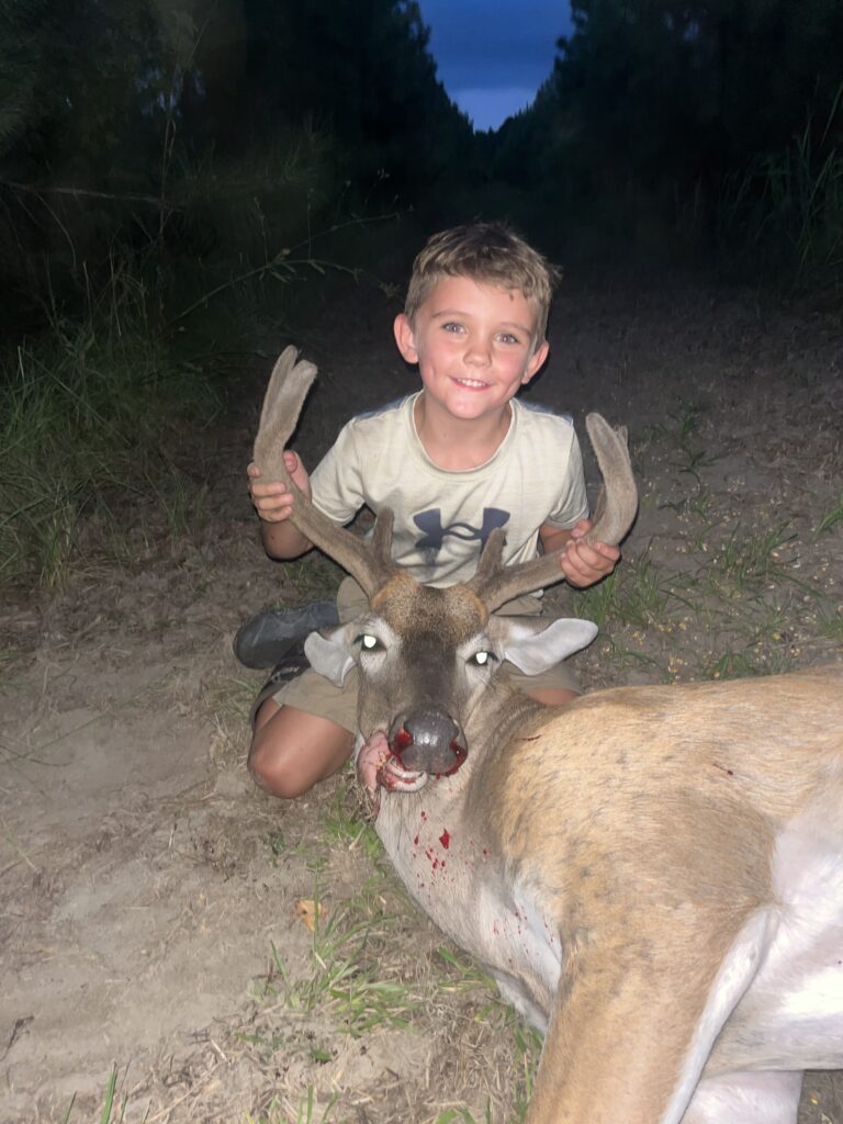 Branson Lane of Ridgeville, SC killed an 8-point buck in Orangeburg County, SC on Aug, 22, 2026.