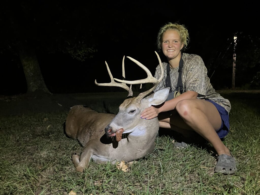 Emersyn Edwards killed an 8-point buck in Union County, NC on Sept. 28, 2026.