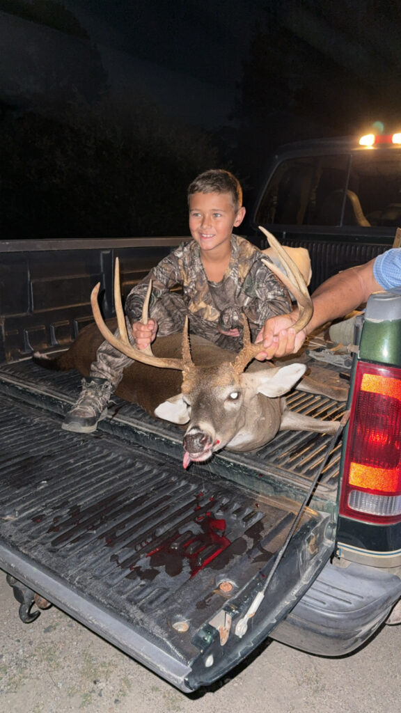 Julian Locklear of Red Springs, NC killed a 9-point buck in Hoke County, NC on Sept. 25, 2026.