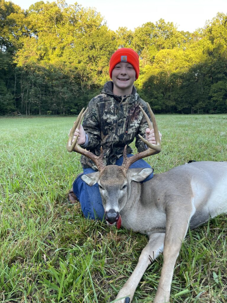 Ila Sechler of Salisbury, NC killed an 8-point buck in Rowan County, NC on Sept. 27, 2026.