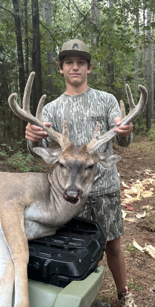 Ahyler Derrick of Leesville, SC killed a 9-point buck in Lexington County, SC on Sept. 26, 2026.